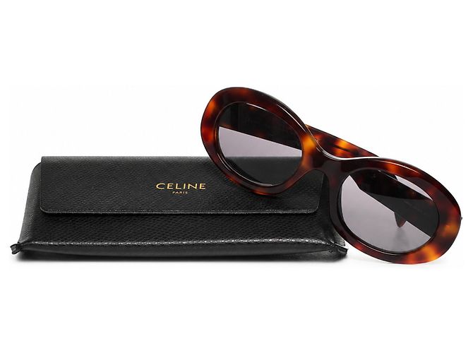 Céline Celine, gafas de sol Triomphe en estampado de carey - vista 6