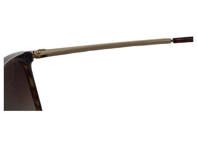 Chanel, braune Sonnenbrille mit Kristallbügeln - Ansicht 7