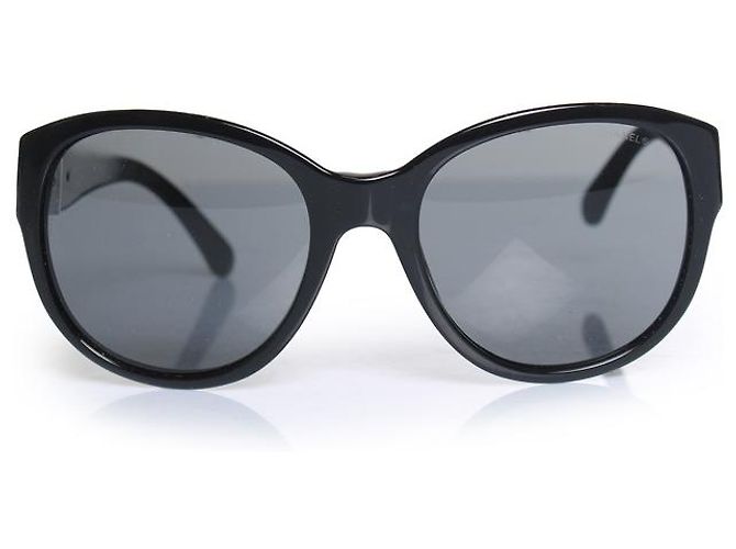 Chanel, Gafas de sol oversized negras con cc - vista 2