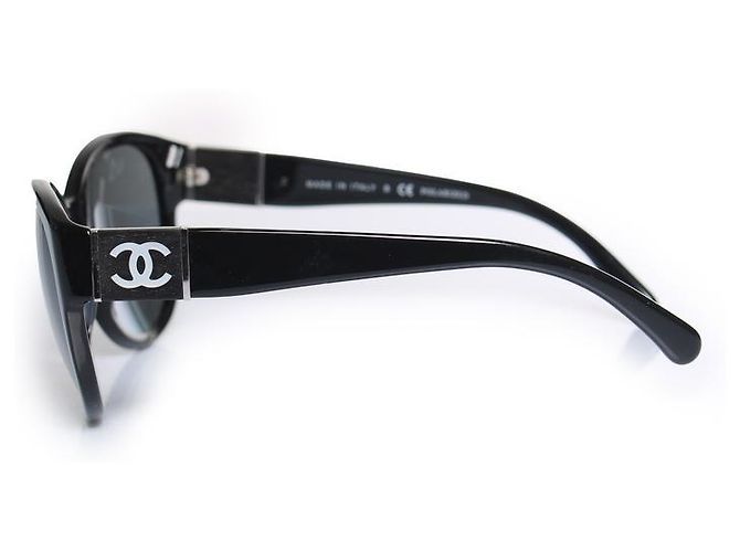 Chanel, Gafas de sol oversized negras con cc - vista 4