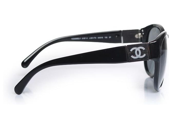 Chanel, Gafas de sol oversized negras con cc - vista 6
