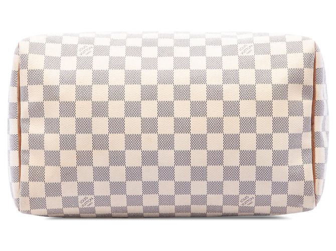 Borsa Boston Louis Vuitton Damier Azur Speedy 30 Bianca - vista 3