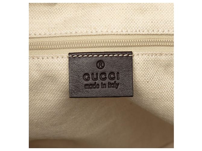 Borsa Satchel Gucci Guccissima Sukey Marrone - vista 5