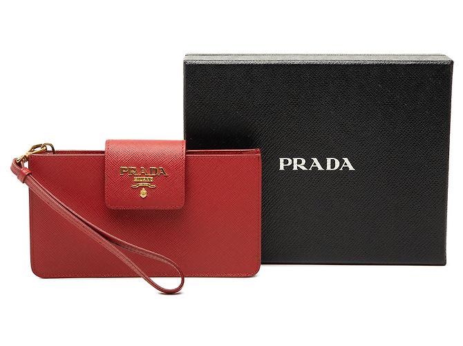 Custodia per telefono da polso Prada Saffiano rossa - vista 7