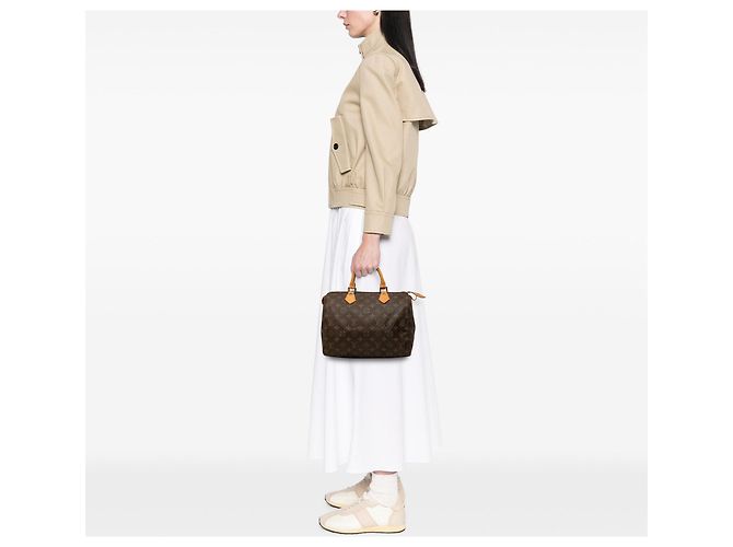 Borsa Boston Louis Vuitton Monogram Speedy 30 Marrone - vista 8