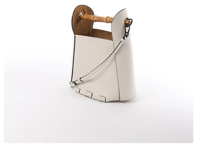 Borsa a mano 2Way in pelle LOEWE Bamboo Buckets in White - vista 2