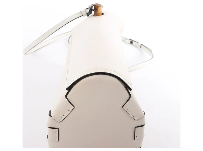 Borsa a mano 2Way in pelle LOEWE Bamboo Buckets in White - vista 9
