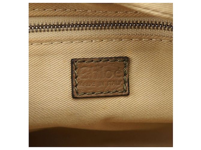 Chloé Borsa a tracolla Paddington in pelle beige - vista 11