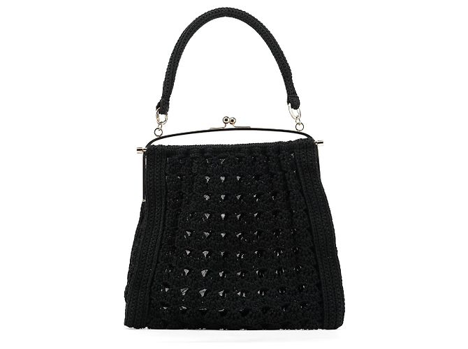 Dolce & Gabbana Clutch in maglia di lana nera - vista 3
