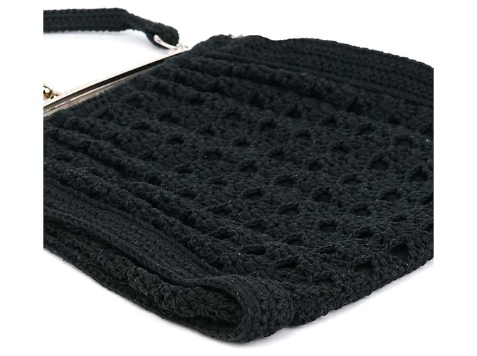 Dolce & Gabbana Clutch in maglia di lana nera - vista 9
