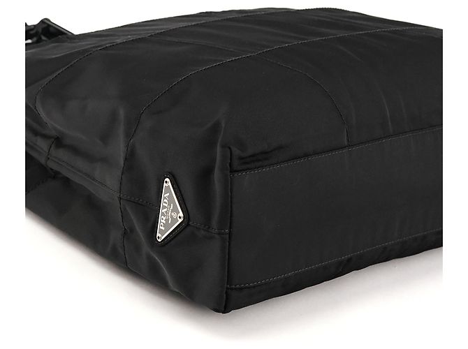 Prada Borsa Tote 1998 Black Tessuto con catena in plastica - vista 6