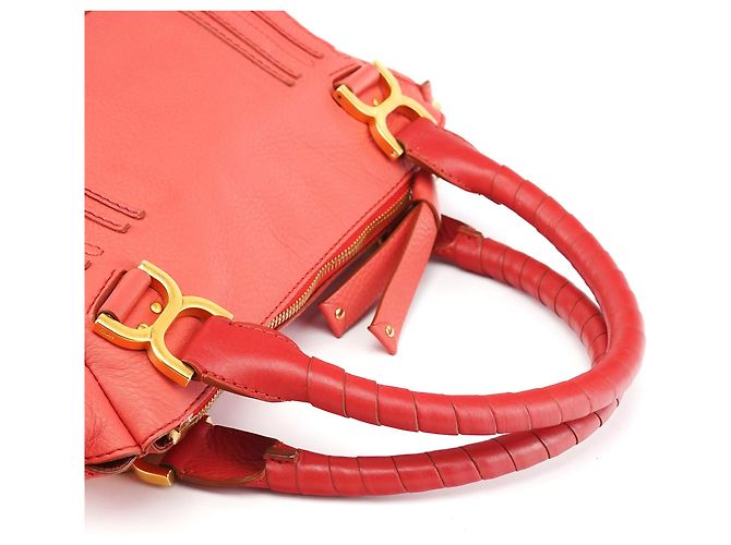 Chloé Borsa 2-Way Marcie in pelle Hot Pink - vista 14