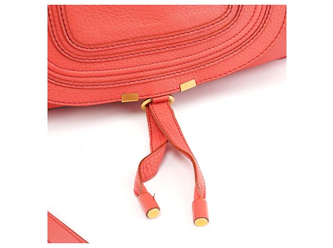 Chloé Borsa 2-Way Marcie in pelle Hot Pink - vista 6