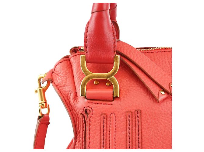 Chloé Borsa 2-Way Marcie in pelle Hot Pink - vista 8