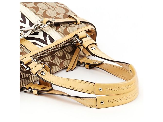 Coach Borsa Tote Hamptons Zebra Beige F13993 - vista 9