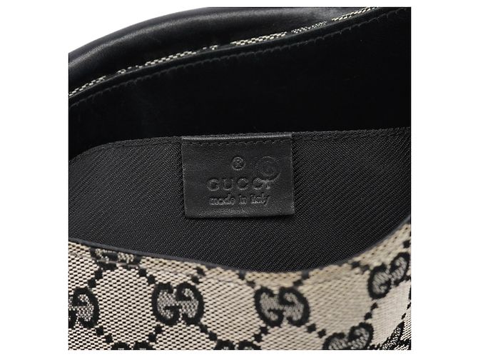 Gucci Borsa a tracolla Grey GG con catena in plastica nera - vista 13