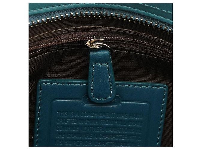 Coach Borsa Tote Hamptons in pelle Teal 8A70 - vista 11