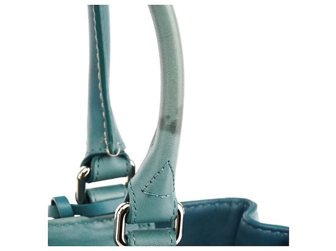 Coach Borsa Tote Hamptons in pelle Teal 8A70 - vista 13