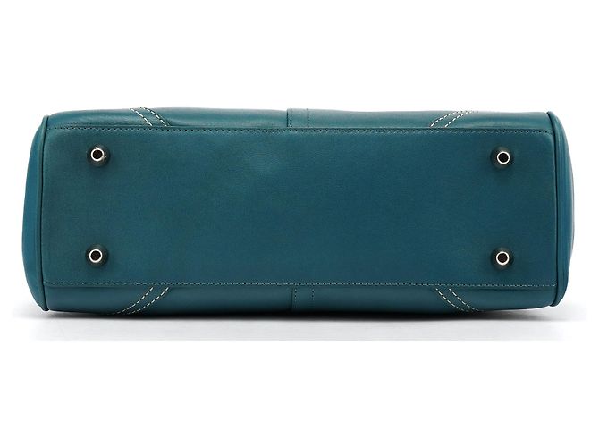Coach Borsa Tote Hamptons in pelle Teal 8A70 - vista 4
