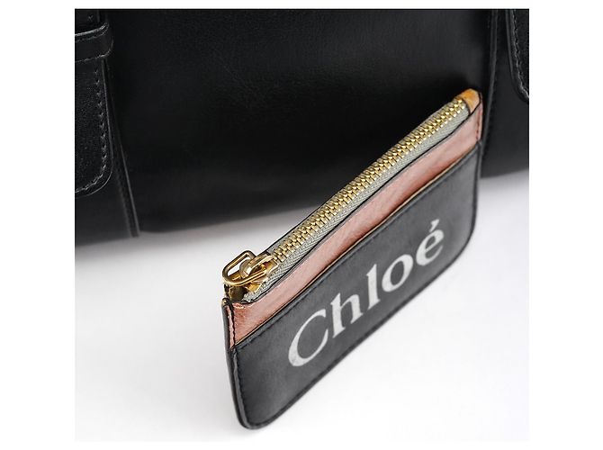 Chloé Borsa Boston 2-Way in pelle di vitello nera - vista 14