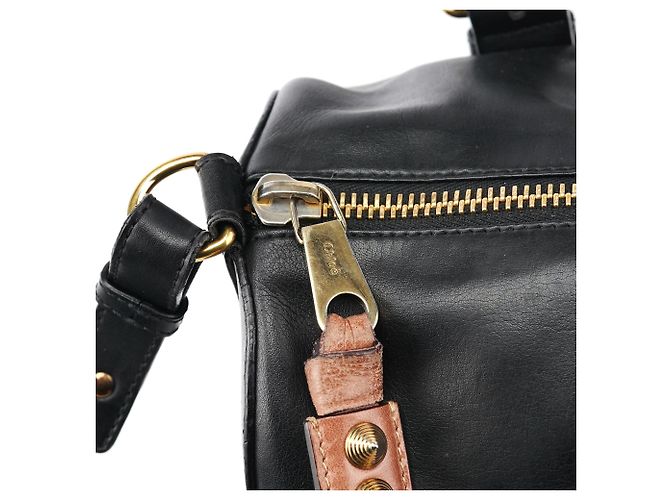 Chloé Borsa Boston 2-Way in pelle di vitello nera - vista 7