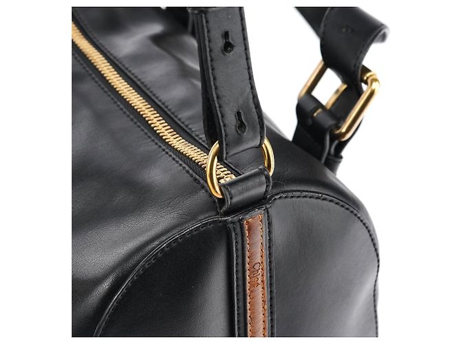 Chloé Borsa Boston 2-Way in pelle di vitello nera - vista 9