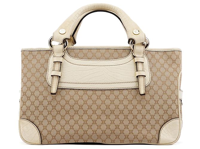 Céline Boogie Tote Bag aus Macadam Canvas beige - Ansicht 3