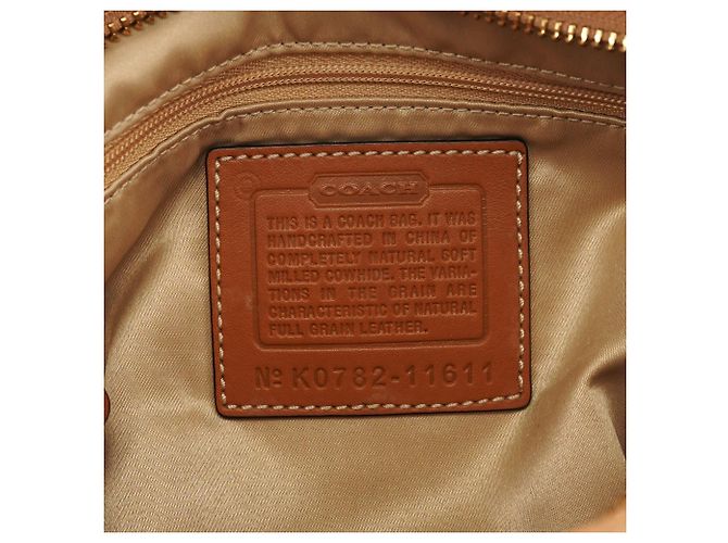 Coach Borsa a tracolla hobo in pelle Tan 11611 - vista 10