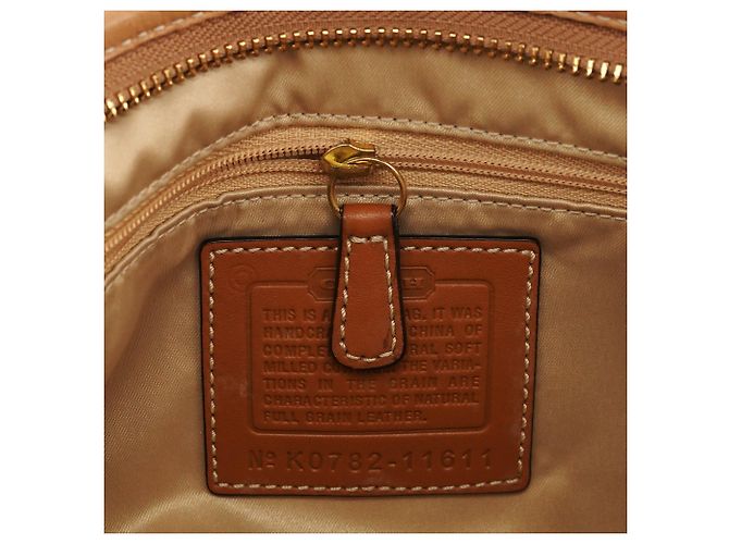Coach Borsa a tracolla hobo in pelle Tan 11611 - vista 11