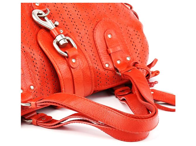 Chloé Borsa Kerala in pelle traforata rossa - vista 13
