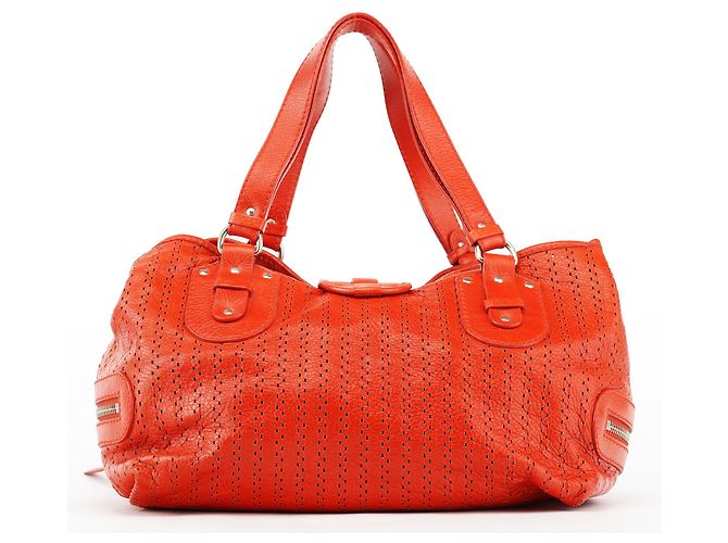 Chloé Borsa Kerala in pelle traforata rossa - vista 3