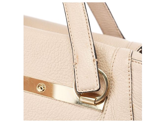 Chloé Borsa Tote 2-Way in vitello beige - vista 11