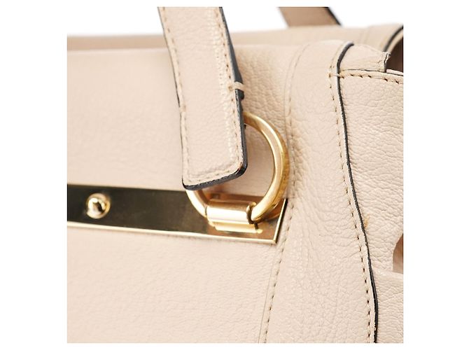 Chloé Borsa Tote 2-Way in vitello beige - vista 7
