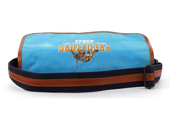 Dolce & Gabbana Borsa a tracolla Predators in tela denim blu - vista 4