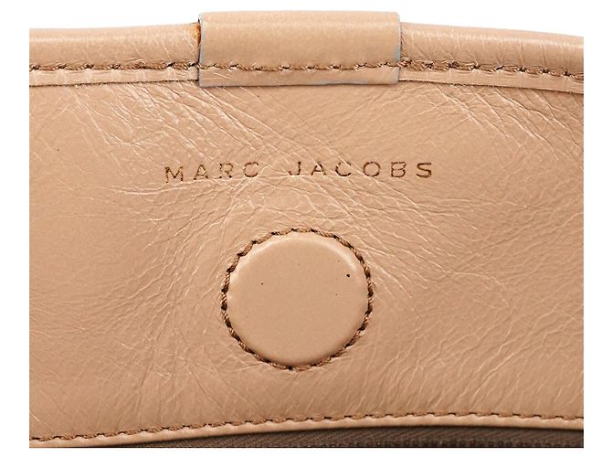 Marc Jacobs Borsa Tote Irina borchiata in pelle beige - vista 10