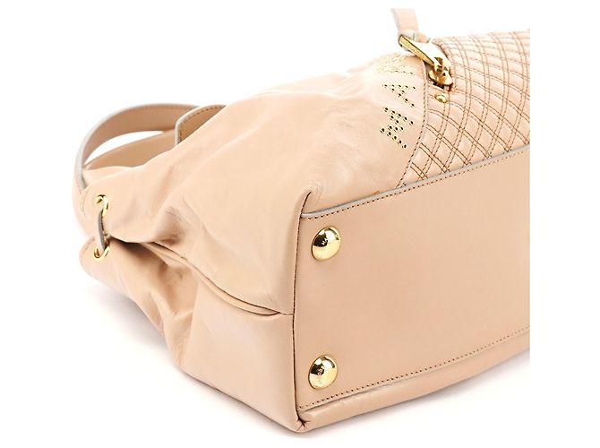 Marc Jacobs Borsa Tote Irina borchiata in pelle beige - vista 7