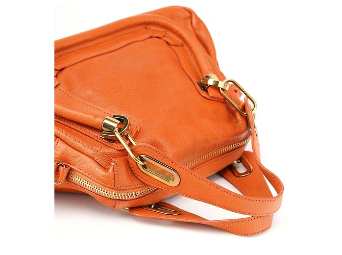 Chloé Borsa a tracolla 2-Way Paraty in pelle arancione - vista 13