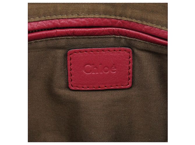Chloé Borsa Marcie 2-Way in pelle bordeaux - vista 14