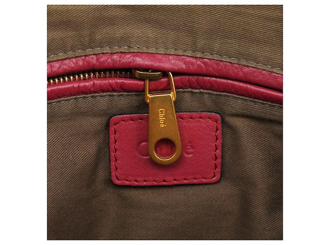 Chloé Borsa Marcie 2-Way in pelle bordeaux - vista 15
