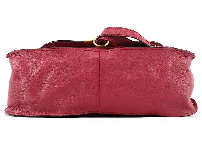 Chloé Borsa Marcie 2-Way in pelle bordeaux - vista 5