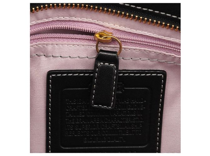Coach Borsa Tote Madeline Turnlock in pelle nera 12482 - vista 12