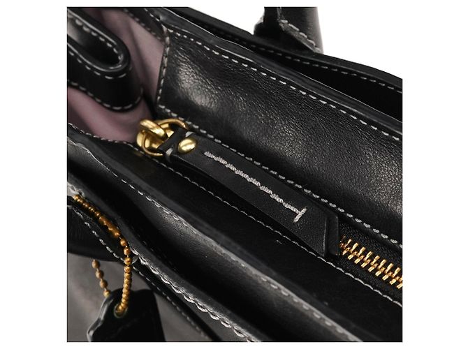 Coach Borsa Tote Madeline Turnlock in pelle nera 12482 - vista 13