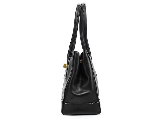 Coach Borsa Tote Madeline Turnlock in pelle nera 12482 - vista 2