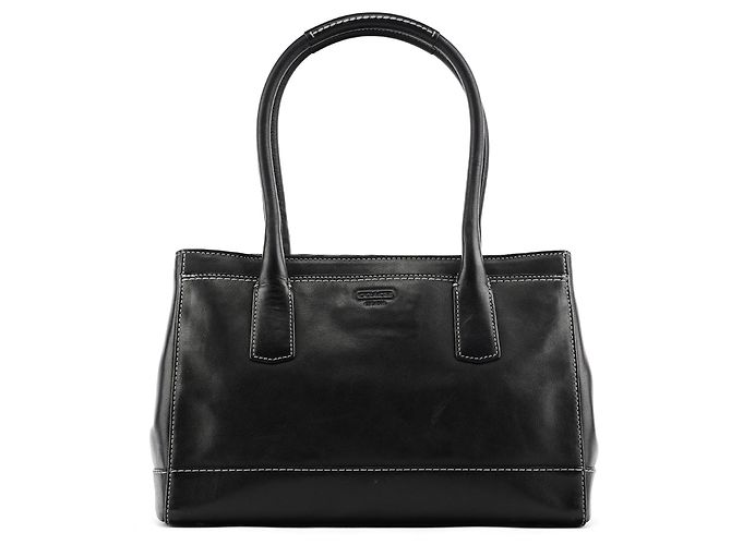Coach Borsa Tote Madeline Turnlock in pelle nera 12482 - vista 3