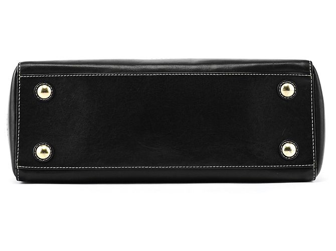 Coach Borsa Tote Madeline Turnlock in pelle nera 12482 - vista 4