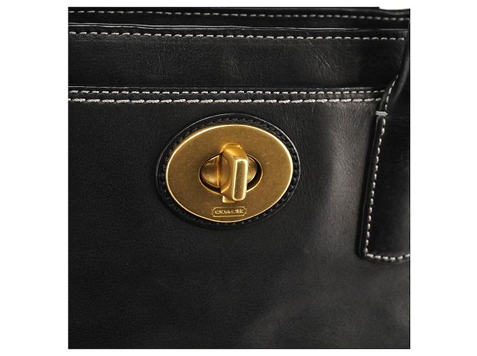 Coach Borsa Tote Madeline Turnlock in pelle nera 12482 - vista 5