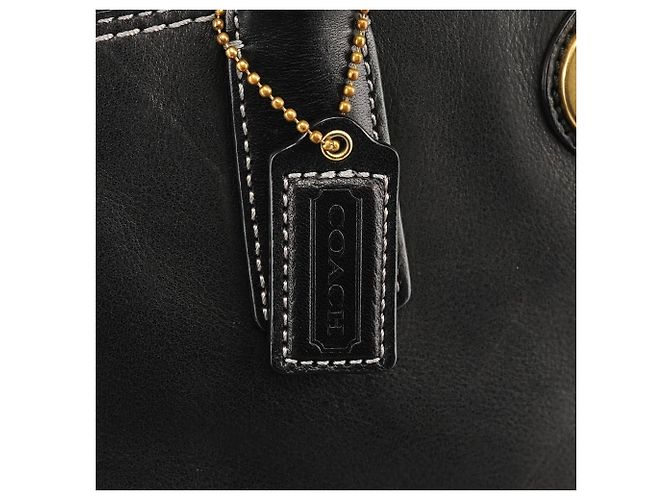 Coach Borsa Tote Madeline Turnlock in pelle nera 12482 - vista 6
