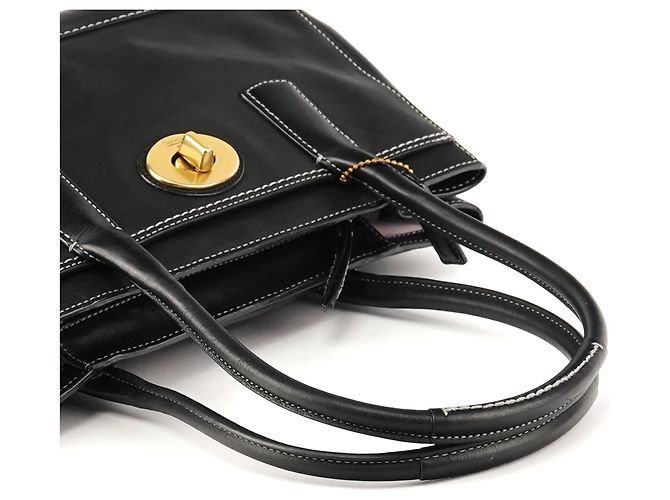 Coach Borsa Tote Madeline Turnlock in pelle nera 12482 - vista 9