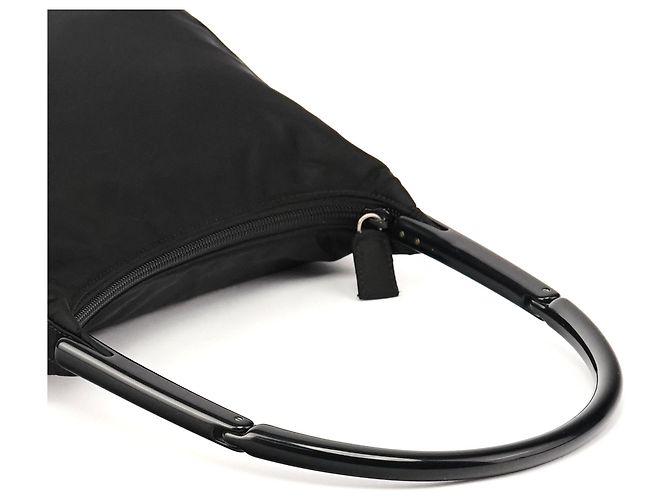 Prada Borsa a tracolla B8370 Black Tessuto Plex Nylon - vista 10