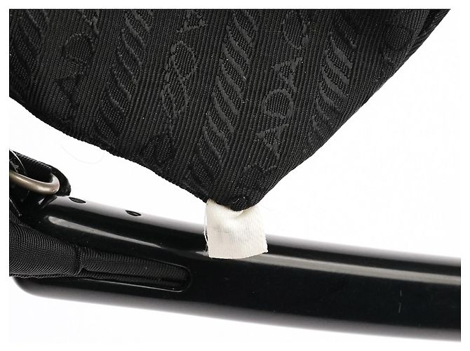 Prada Borsa a tracolla B8370 Black Tessuto Plex Nylon - vista 13